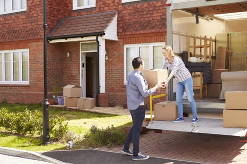Professional home moving team handling a London residential relocation