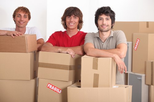 Business relocation logistics near central London office buildings