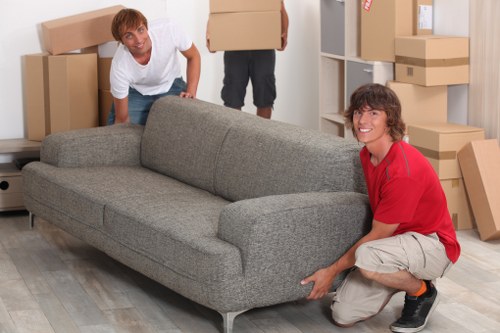 Careful furniture transport during a London man and van move