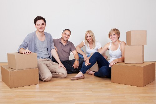 Packing materials and fragile items ready for a London moving day