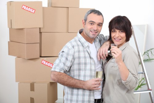 Packing office furniture and equipment for a London commercial move